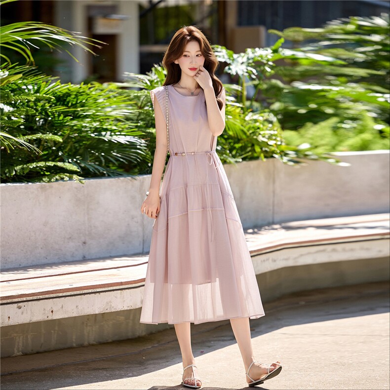 日系连衣裙女2026夏季新款宽松,女装连衣裙,素月