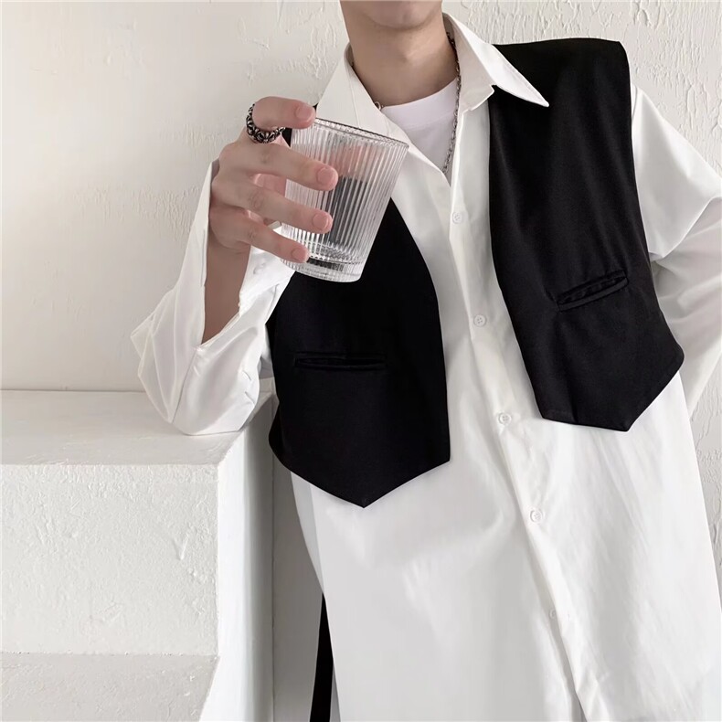 复古多口袋工装马甲男日系潮牌宽松潮机能bf风休闲坎肩背心外套,男装背心/马甲,四季星座505