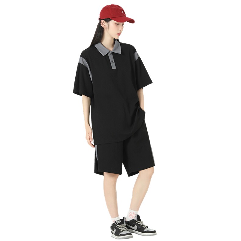 女模现货主推青少年冰丝大码港风短袖五分裤休闲套装男S14P60,男装牛仔裤,电商B226-2（原B217-2）