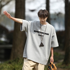 华夫格！港风华夫格短袖T恤男士半袖男五分袖体恤衫男HT105-P25，男装T恤，电商B367
