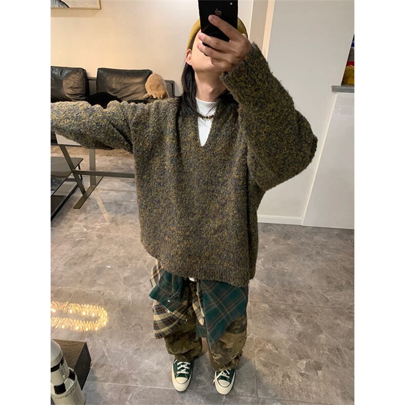 有货~美式复古V领毛衣男cleanfit套头针织衫外套MY838-特P58,男装针织衫/毛衣,星座1004-3