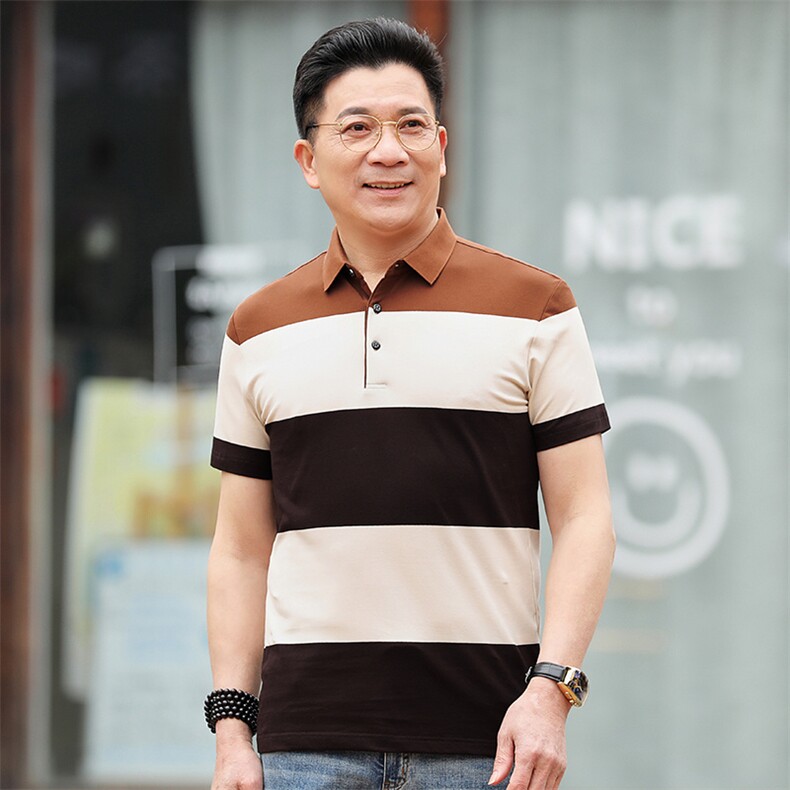 新款polo衫男士短袖2023夏季撞色翻领保罗衫商务修身休闲透气T恤图片