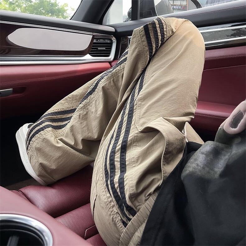 百搭速干冲孔冲锋裤降落伞兵裤休闲裤男 高街长裤子G156-P38图片