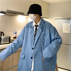 送铁链小西装男ins休闲夹克上衣2024新款春秋西装外套XZ01382-P53，男装西服，星座308B-1