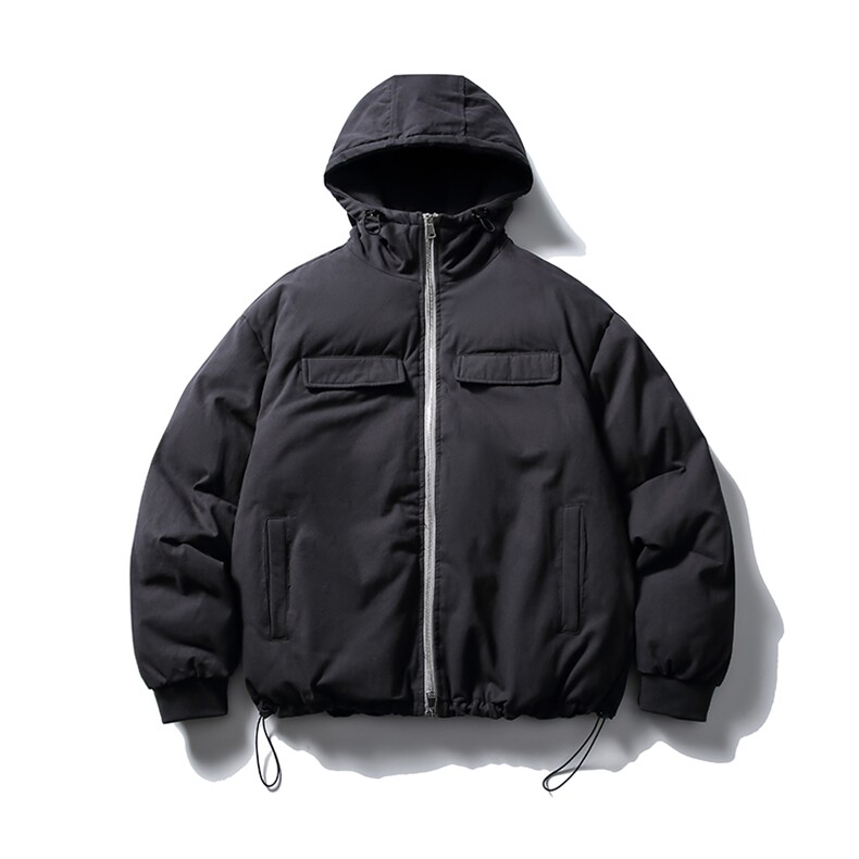 南夏乔装2025冬季新款日系复古防风保暖加厚棉服潮流纯色连帽棉衣图片