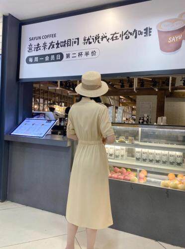 【现货】夏季新品气质款连衣裙梭织面料，女装连衣裙，蓝典
