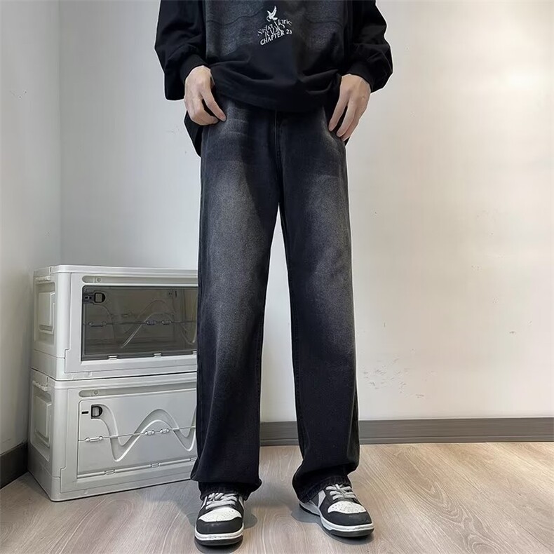 美式高街vibe拉链设计感裤子春季微喇叭牛仔裤KA18P40,男装牛仔裤,星座1116-2