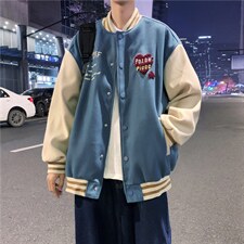 男单排扣棒球领长袖新款潮ins青春流行夹克J3116P70，男装夹克，星座1116-2