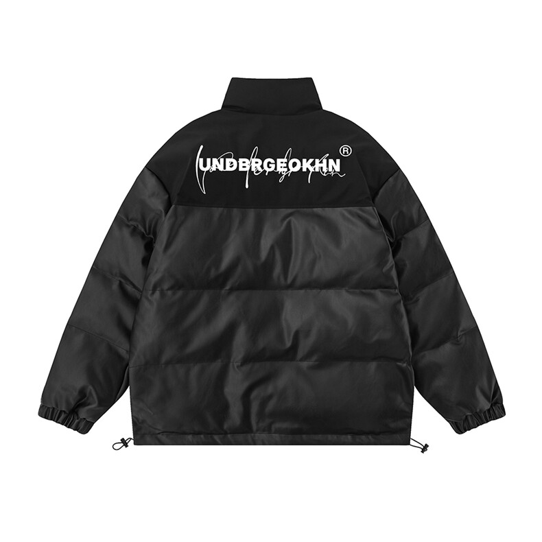 白底新款冬季时尚百搭潮流加厚PU皮棉服外套MY6406P125控168,男装棉衣,电商A268-1