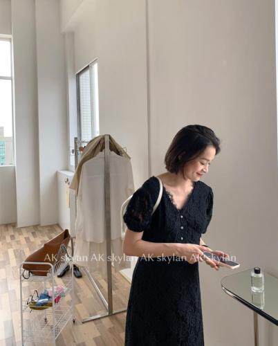 夏季蕾丝连衣裙，女装连衣裙，AKSKYLAN(6F)