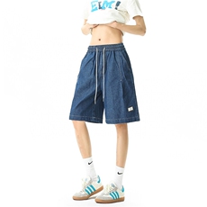 纯色原牛丹宁水洗牛仔裤短裤五分裤A014-DY25281-P50控68，男装牛仔裤，电商A014