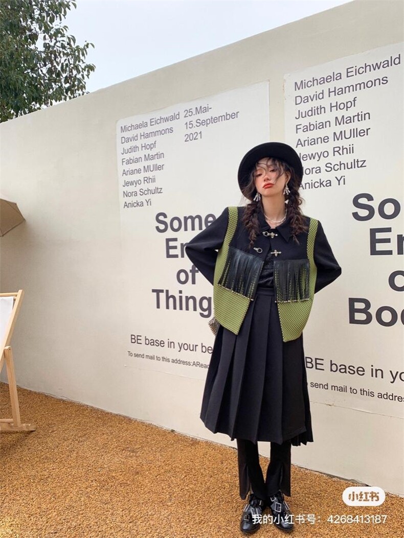 飞机扣流苏复古西装，女装西装，YOUER DENG