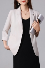 时尚百搭轻薄款女士西装外套简约优雅气质修身显瘦小西服，女装西装，明成直播供货