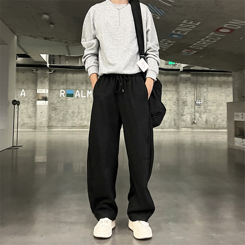 902-106-P48秋冬款毛呢休闲裤男卫裤搭配卫衣夹克毛衣牛仔裤子,男装牛仔裤,星座902A
