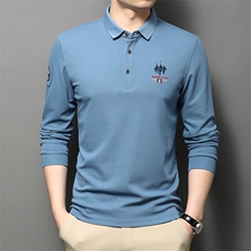 B3916春季长袖POLO衫翻领T恤欧货品质精品主推P58，男装T恤，钱塘207-3