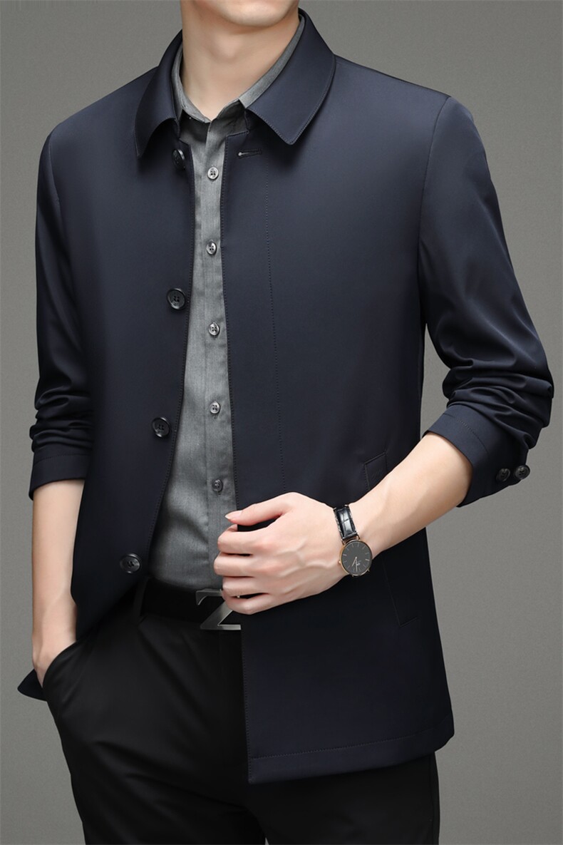 BWA260钱塘2020-2中年男士秋季新款简约百搭休闲时尚风衣P170,男装风衣,钱塘207-2