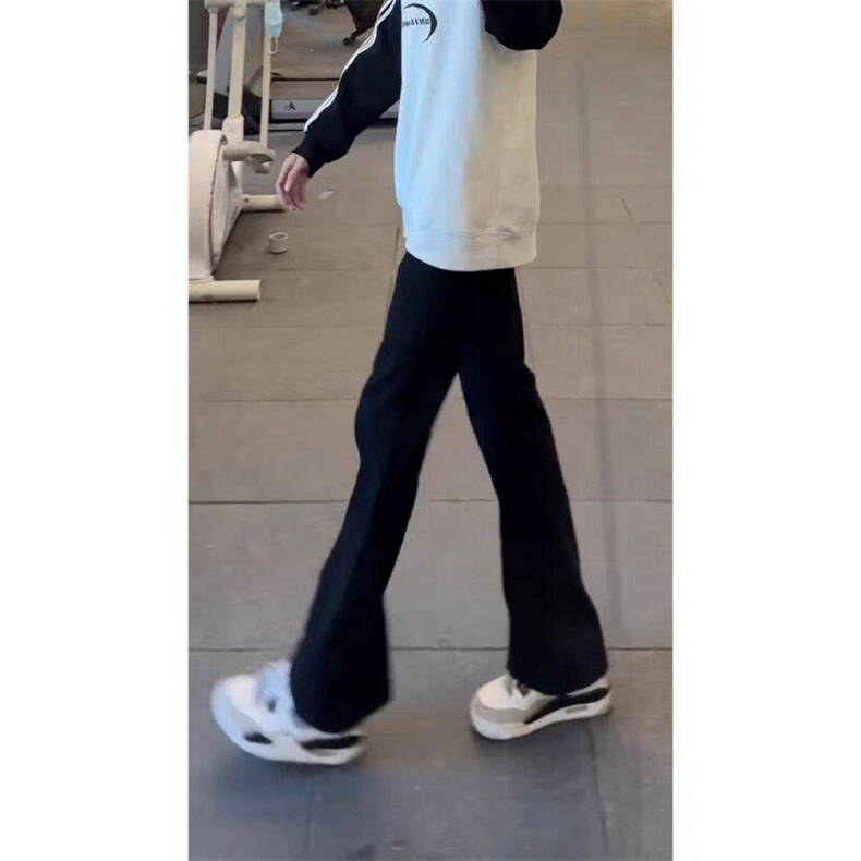 美式高街复古拉链开叉牛仔裤男设计感小众微喇叭长裤WL8225-P42,男装牛仔裤,星座1008