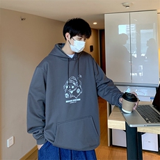 2024秋340克抖音品质印花宽松版连帽卫衣216-2-WY101--P48，男装卫衣，星座716-1