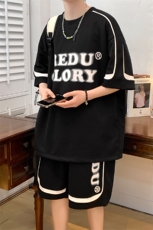 XTYDF夏上新创意印花半袖套装2023青少年短袖T恤男女7809-P75控价108，男装T恤，电商A441-1