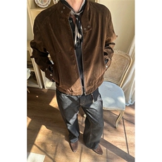 JK329LL-P76cleanfit棕色短款夹克外套高级，男装夹克，星座1007（原301D）