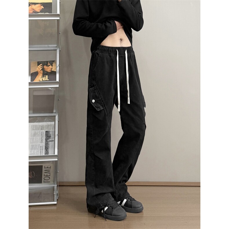 高品质B221美式ins高街暗黑宽松工装牛仔裤LK24340-P65控88,男装牛仔裤,电商B221