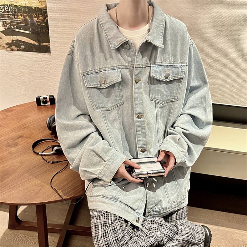 牛仔夹克男大码牛仔外套男茄克NJ77387-P60,男装夹克,电商A040