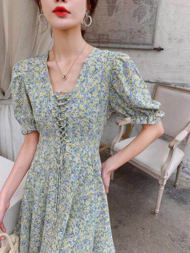 夏季碎花连衣裙，女装连衣裙，昕叶良品