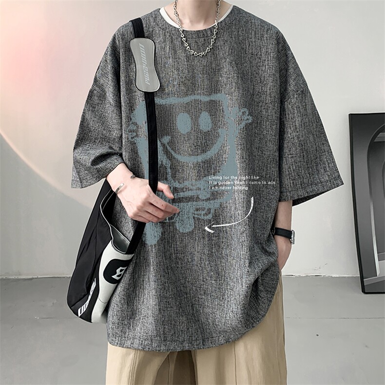 风复古亚麻短袖男棉麻t恤男半袖ZT71245-P35,男装T恤,电商A040