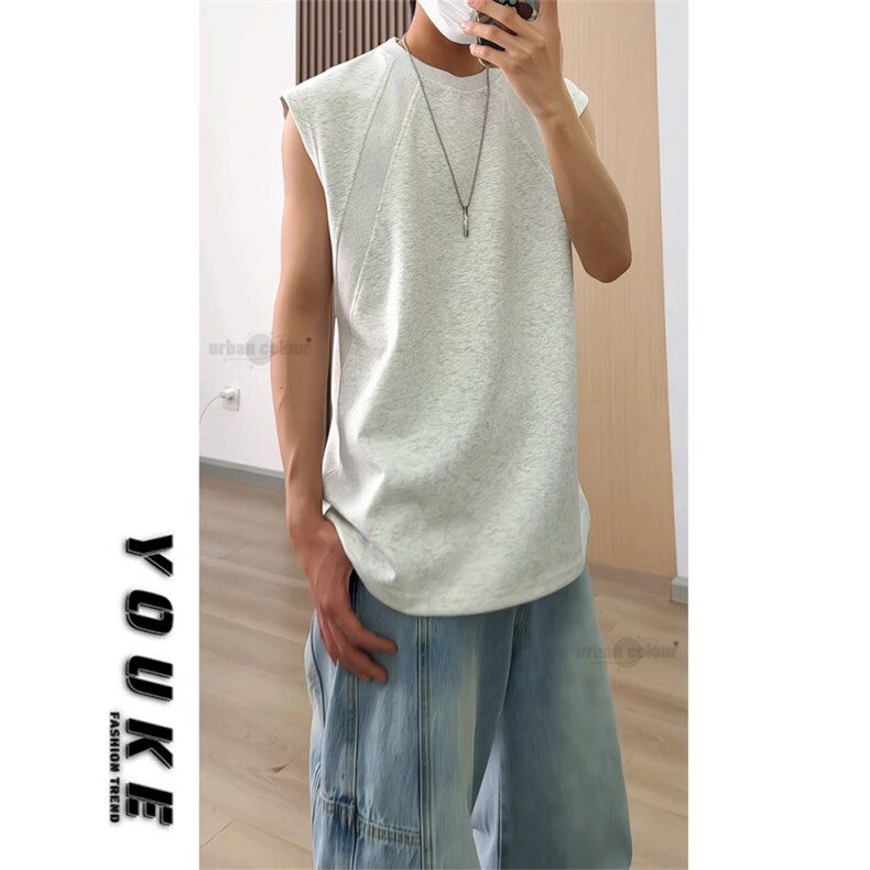 网图T510-特P15原版品质拼接抗皱无袖背心T510,男装背心/马甲,星座1811B