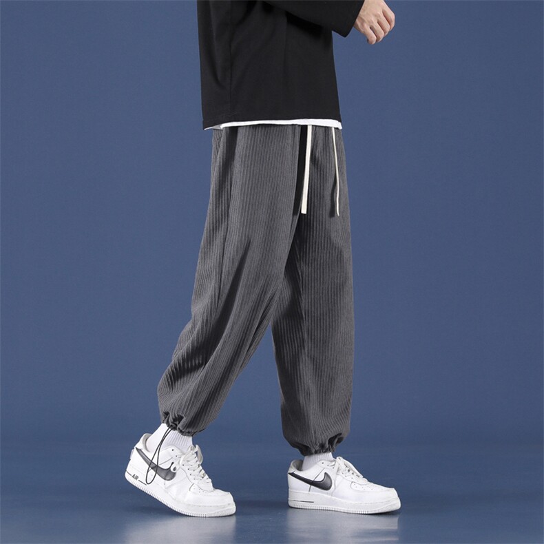 2022加绒舒适百搭拉绳束脚休闲裤1001特批35-加绒特批43,男装休闲裤,星座718-1