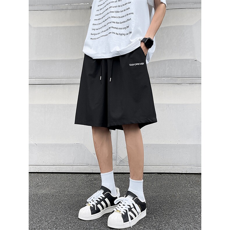 夏季新款绣花激光打孔面料透气冰丝短裤XZ806-DK36012-特P25控48,男装牛仔裤,四季星座806