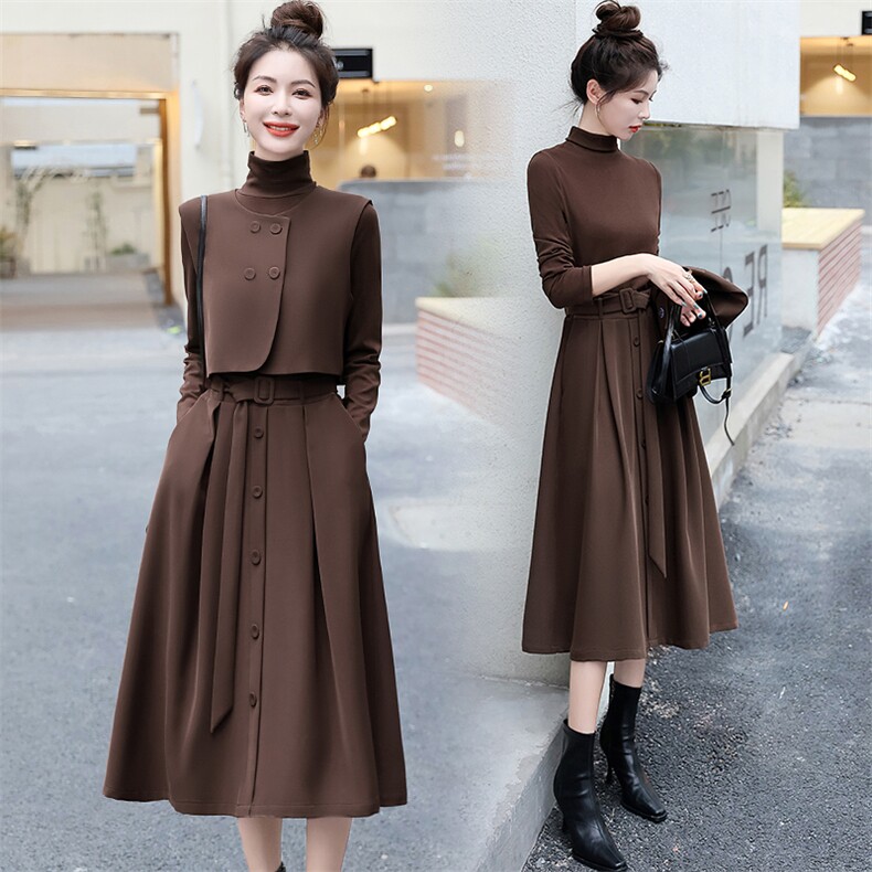 2025早春新款女装马甲套装今年流行高级感气质名媛高端两件套裙装，女装套装/套裙，关键词