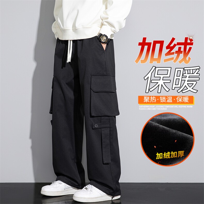 男士加绒加厚休闲户外保暖裤子JRK151-P55大码元图片