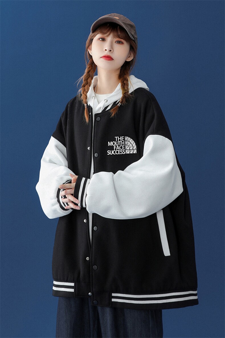 2022春季新品炸街宽松夹克情侣棒球服连帽外套G95P65控88,男装夹克,A247A