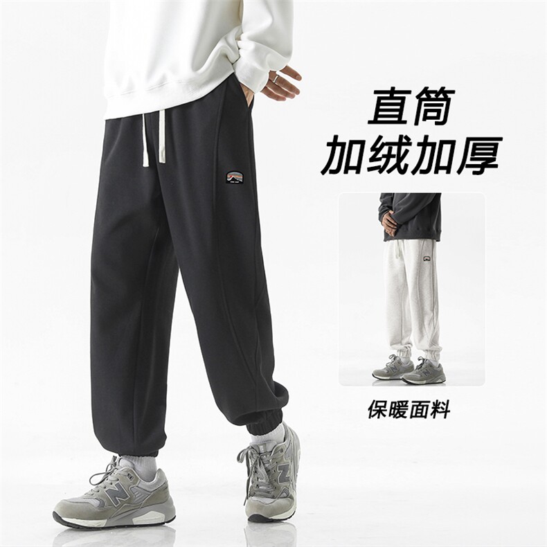 休闲卫裤子美式加绒加厚秋冬季重磅新款裤X1631特批39加绒特批49图片