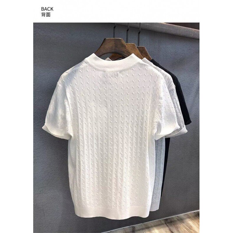 M604-P45针织短袖polo衫男潮牌夏季t恤韩版修身百搭上衣,男装Polo衫,星座617A-1（原B318A）