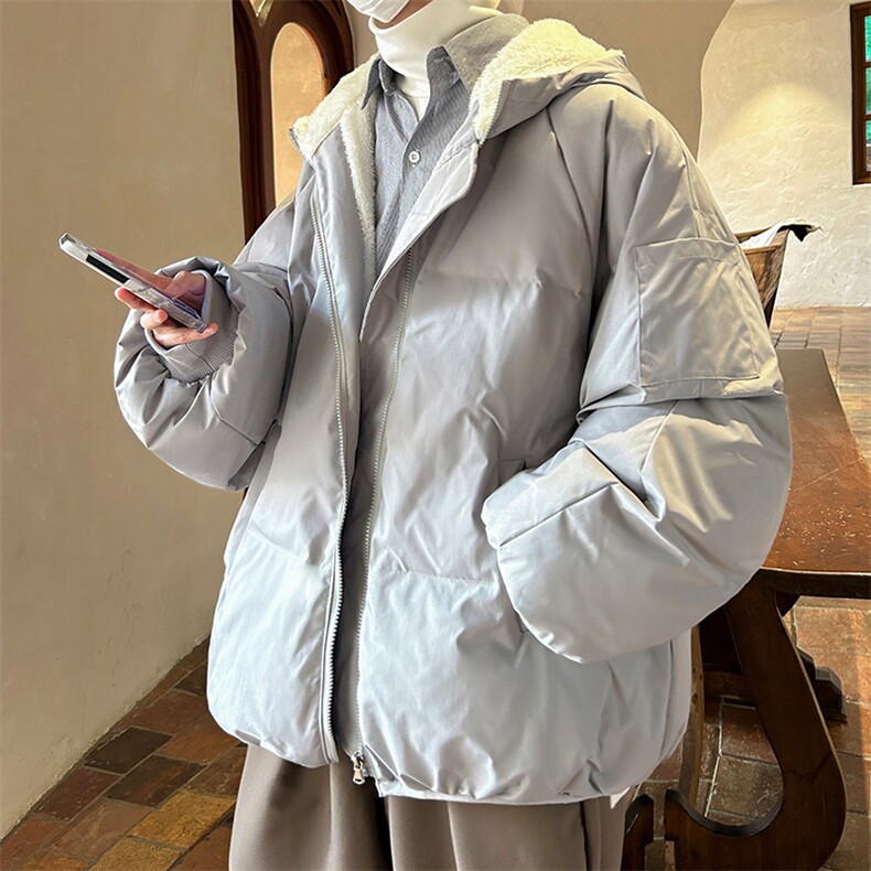 控128加绒面包服男大码羊羔毛棉衣男MY16347-P100,男装棉衣,电商A040
