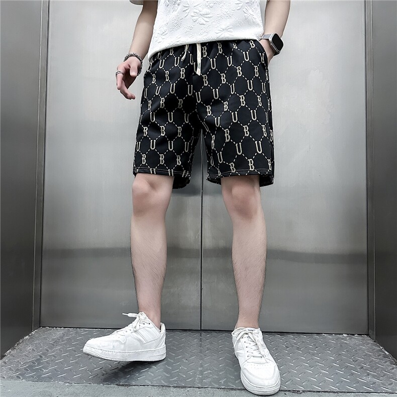 301C-DK31-48控68提花休闲短裤男潮牌痞帅高级感社会小伙店主风,男装牛仔裤,星座301C（原B323）