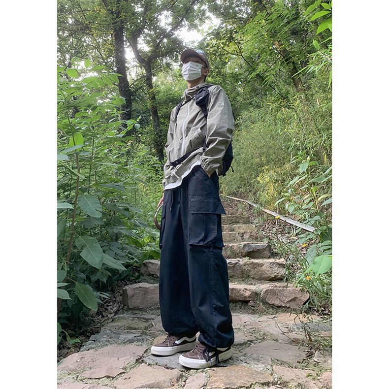 B221 美式ins街头hiphop休闲大口袋宽松工装裤 LK23121-P65 控88图片