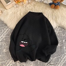 M18131-P45加绒款-P65半高领毛衣男士大码针织衫男毛线衣男，男装针织衫/毛衣，电商A040