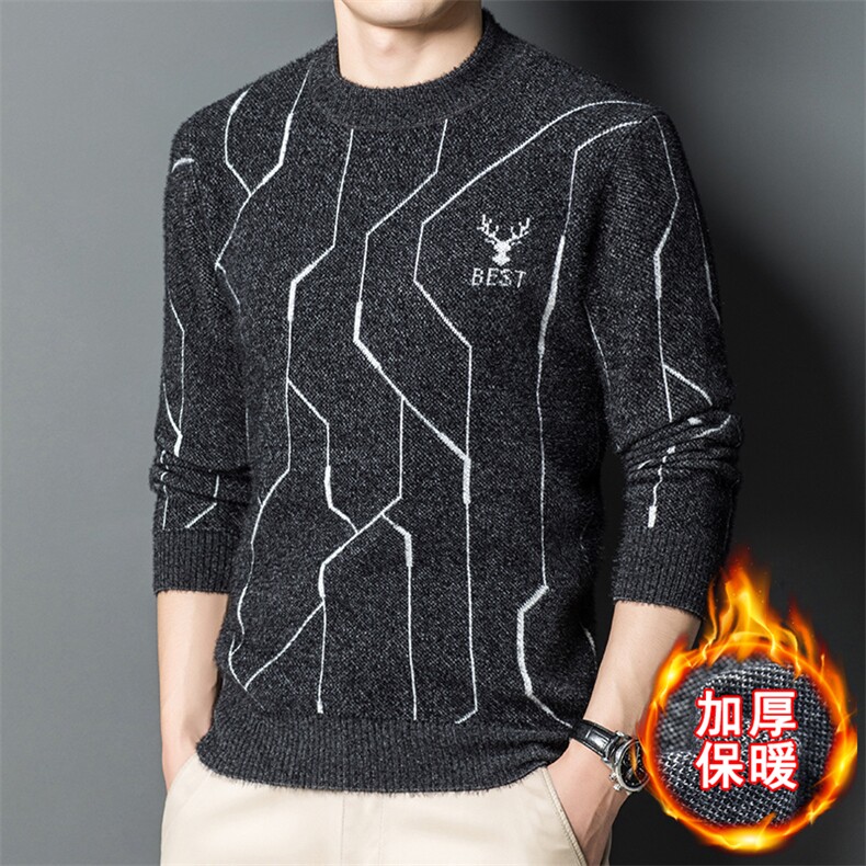 2023年新款男士加绒毛衣P76图片