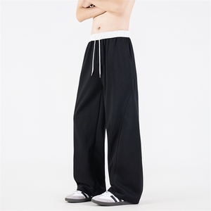 韩版男宽松阔腿直筒卫裤日系弯刀裤伞兵裤xz405-k2013-p50控69.9图片