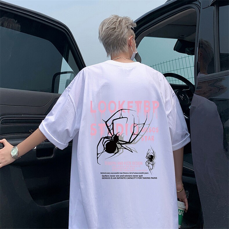 T715P26夏季新品港风潮牌高街美式短袖T恤宽松ins重磅纯棉体恤,男装T恤,星座304A