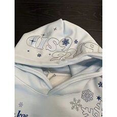 有货。2026春雪花刺绣连帽卫衣男女潮牌情侣带帽衫WB646-P57，男装卫衣，星座412-3
