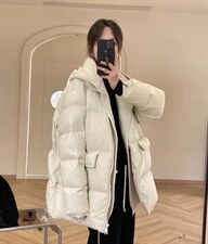 韩版带帽可推卸羽绒服，女装羽绒服，玩美