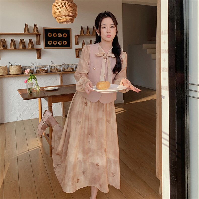 现货主推马甲连衣裙两件套210-786-P145-K2182025年秋季,女装套装/套裙,浙宝210（原浙宝191）