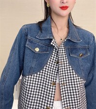 牛仔拼接外套，其它，怡梦情缘(6F)