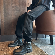 k1067-p35-限价49.9现货港风中性大码卫裤束脚，男装休闲裤，星座116