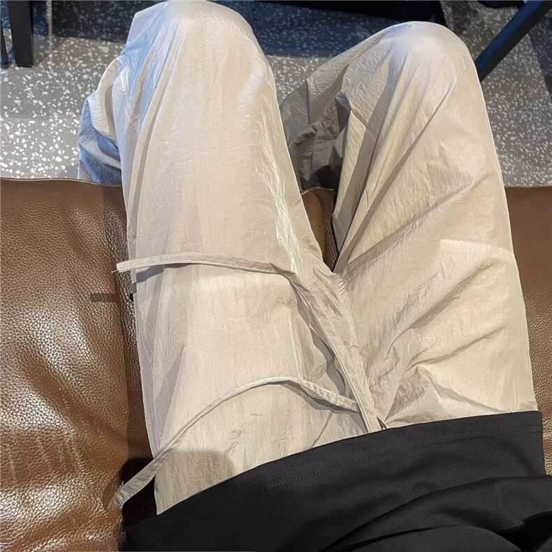 户外机能休闲高街尼龙冲锋裤男伐木工装裤子vibe微喇叭裤AK06-p35,男装休闲裤,星座1008