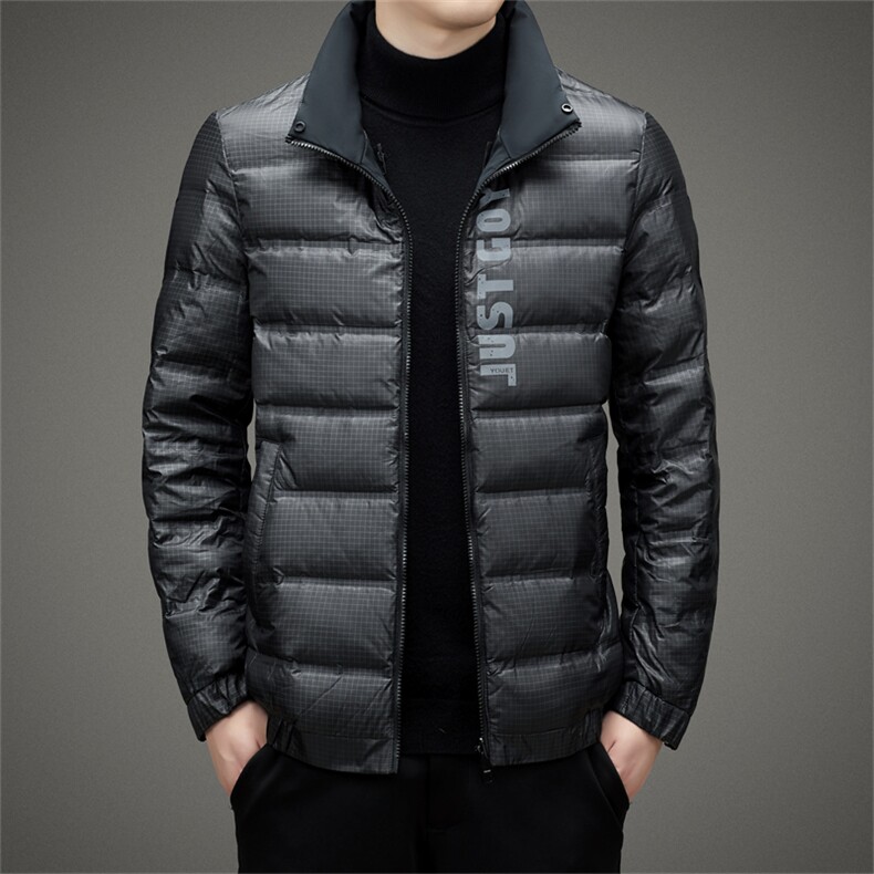 V2361钱塘2020-3秋冬中年男士连帽羽绒服保暖商务休闲外套P285,男装羽绒服,钱塘207-3
